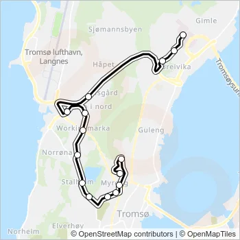 X35 Bus Line Map