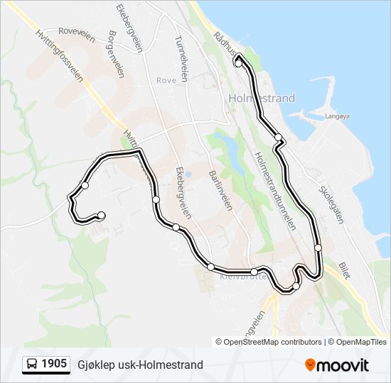 1905 bus Line Map