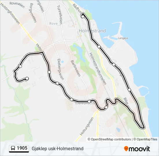 1905 Bus Line Map