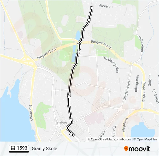 1593 Bus Line Map