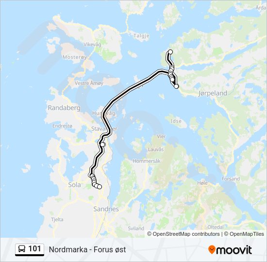 101 Bus Line Map