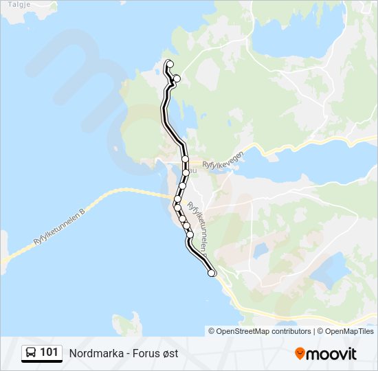 101 Bus Line Map