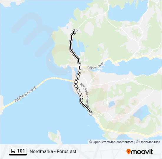 101 Bus Line Map