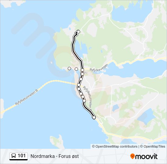 101 Bus Line Map