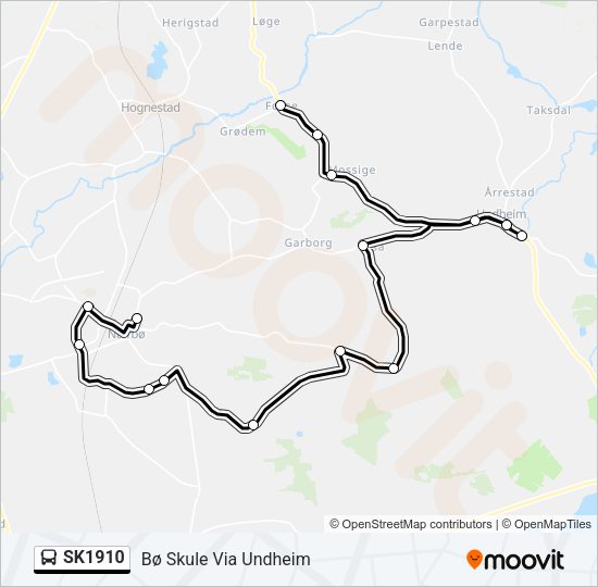 SK1910 Bus Line Map