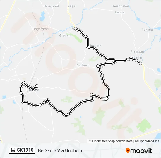 SK1910 Bus Line Map