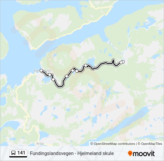 141 Bus Line Map