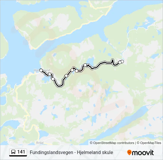 141 Bus Line Map