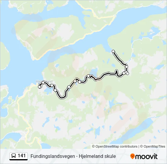 141 Bus Line Map