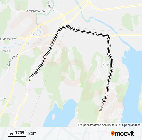 1709 Bus Line Map