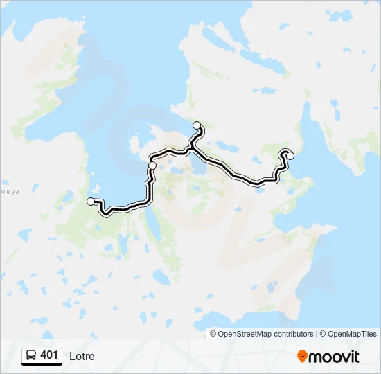 401 Bus Line Map