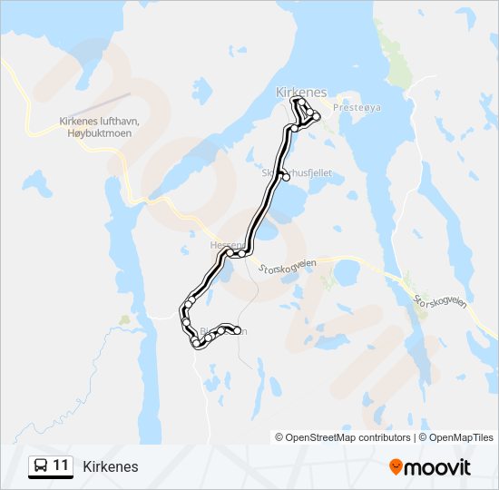 11 Bus Line Map