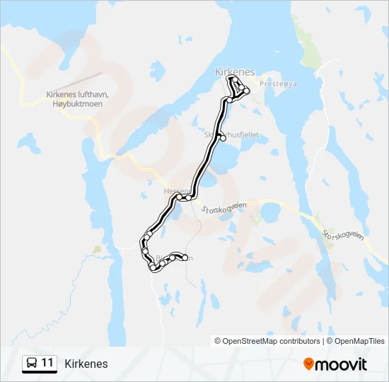 11 Bus Line Map