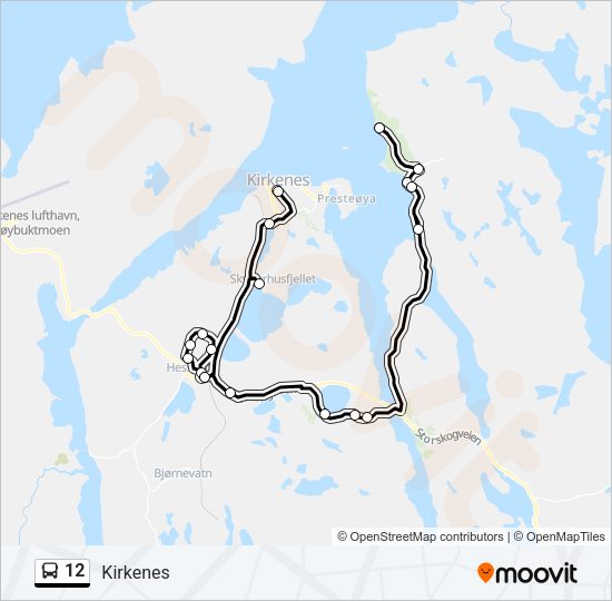 12 Bus Line Map