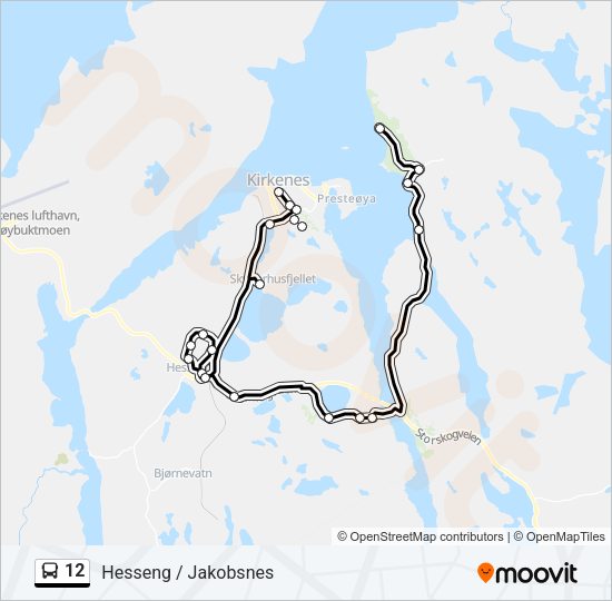 12 Bus Line Map