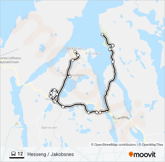 12 Bus Line Map