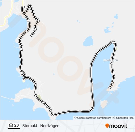 20 Bus Line Map