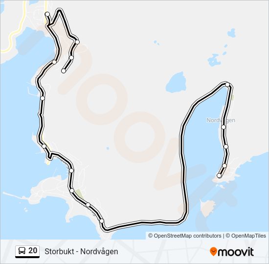 20 Bus Line Map