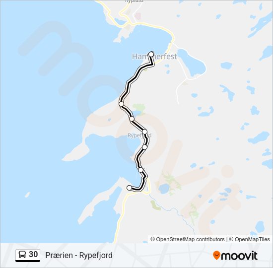 30 Bus Line Map