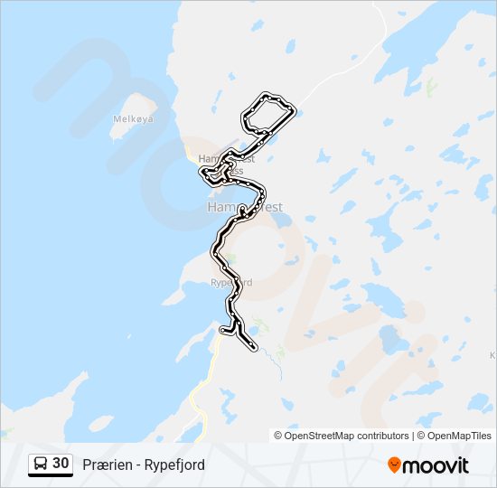 30 Bus Line Map