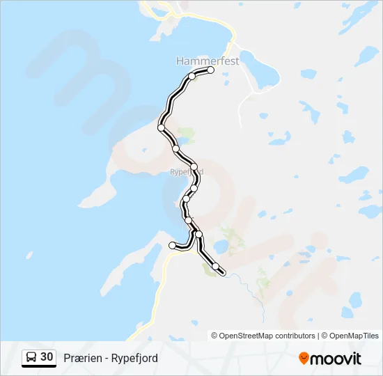 30 Bus Line Map