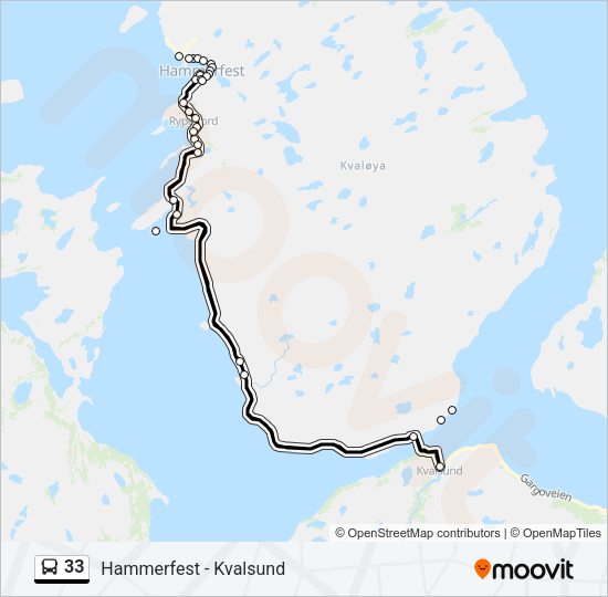 33 Bus Line Map
