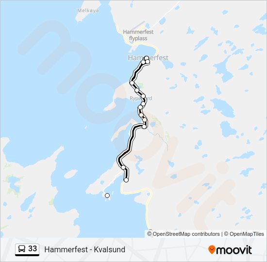 33 Bus Line Map