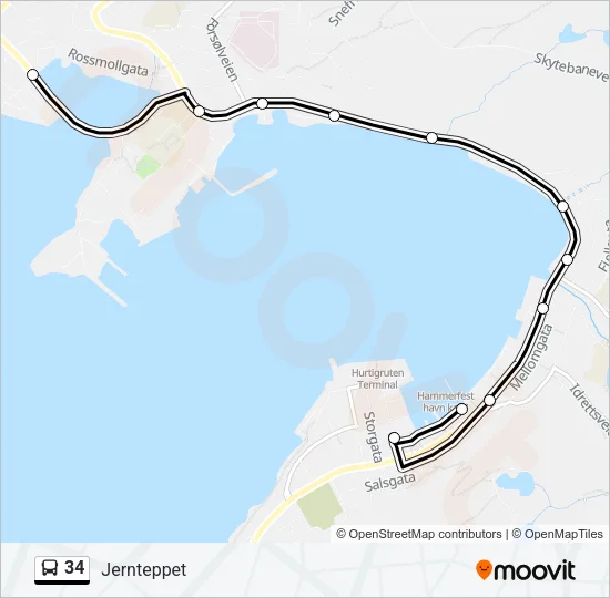 34 Bus Line Map