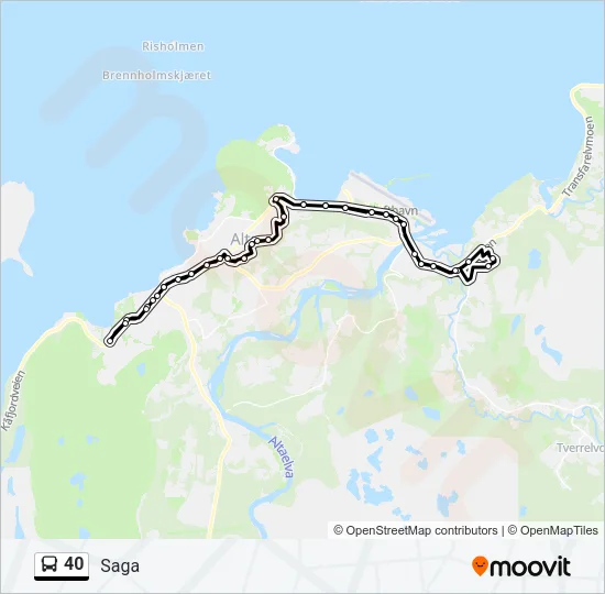 40 Bus Line Map