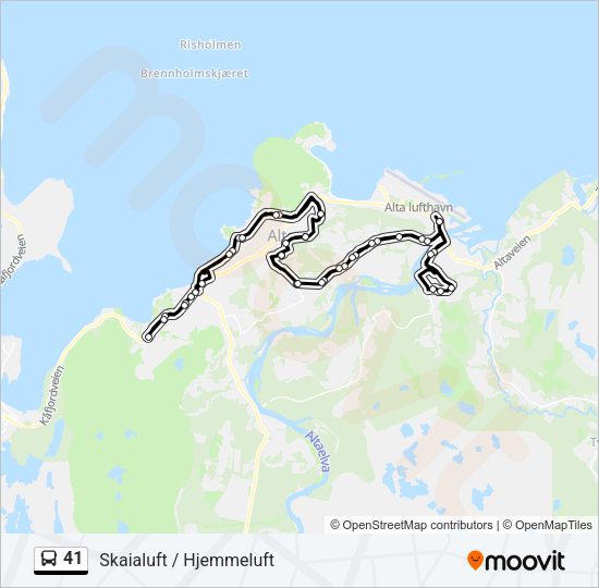 41 Bus Line Map