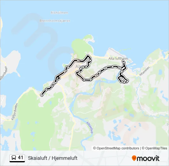 41 Bus Line Map