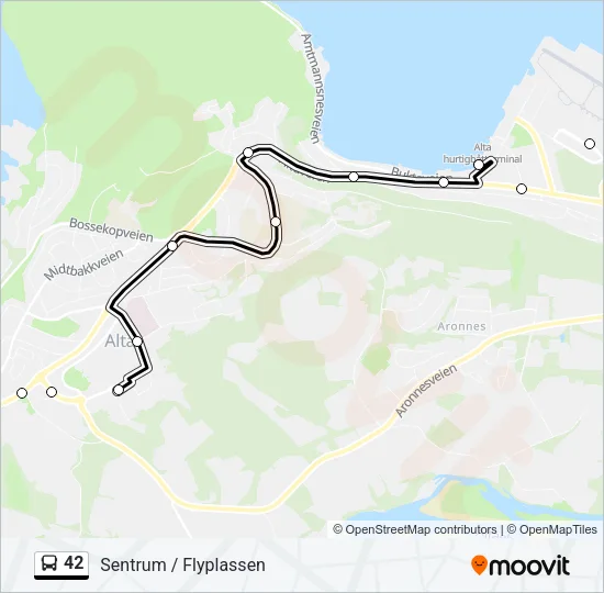 42 Bus Line Map