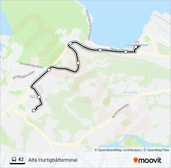 42 Bus Line Map