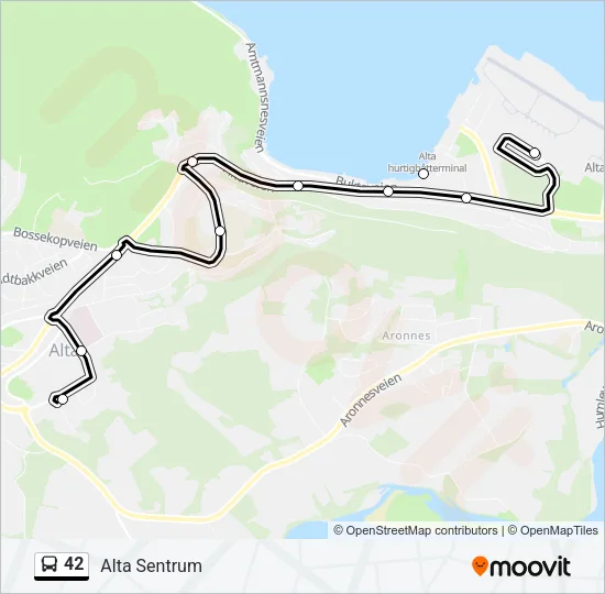 42 Bus Line Map