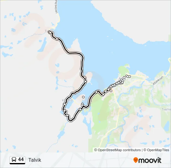 44 Bus Line Map