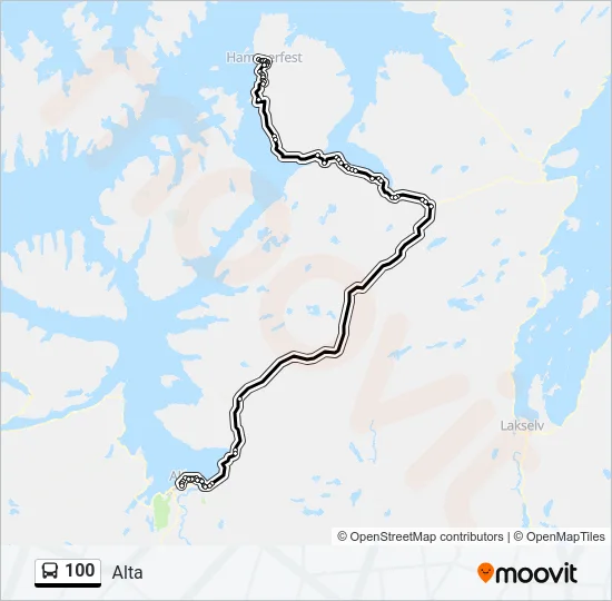 100 Bus Line Map