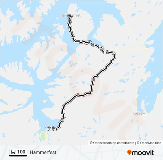 100 Bus Line Map