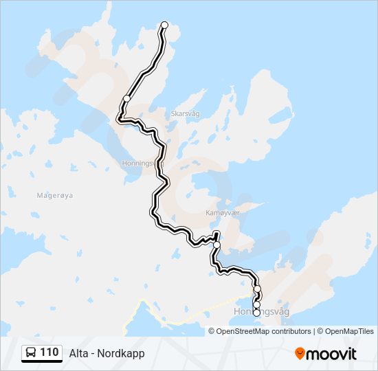110 Bus Line Map