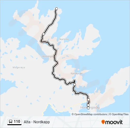 110 Bus Line Map
