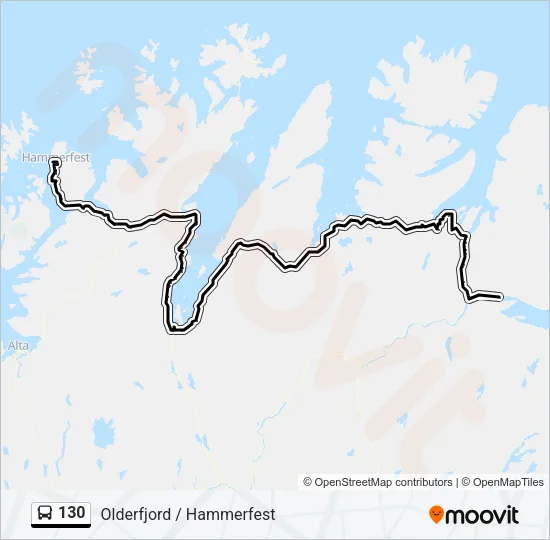 130 Bus Line Map