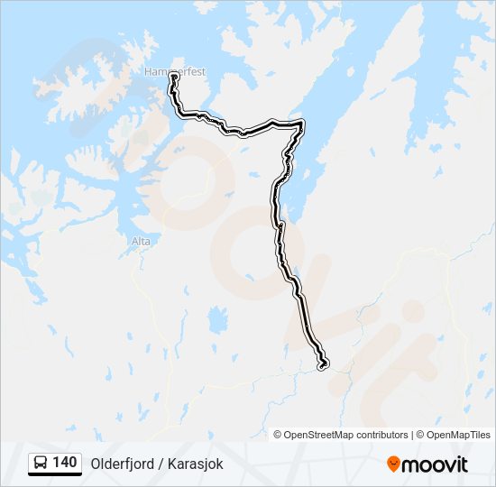 140 Bus Line Map