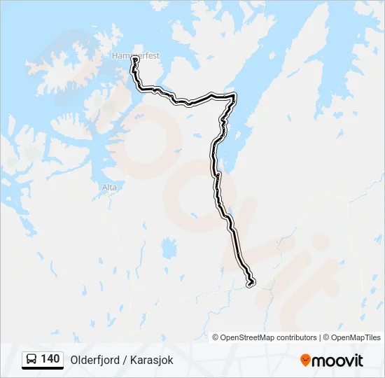 140 Bus Line Map