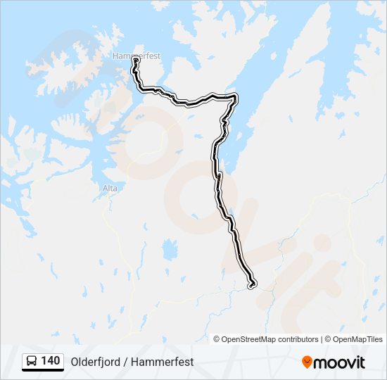 140 Bus Line Map