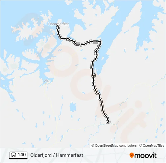 140 Bus Line Map