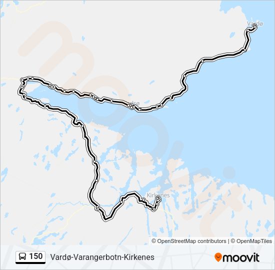 150 Bus Line Map