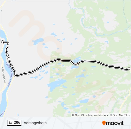 206 Bus Line Map