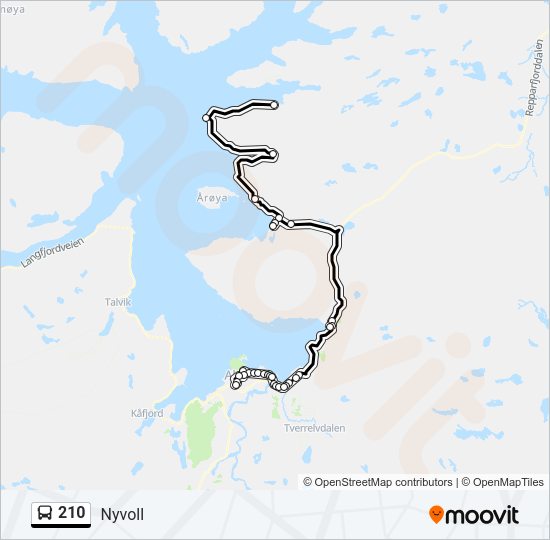 210 Bus Line Map