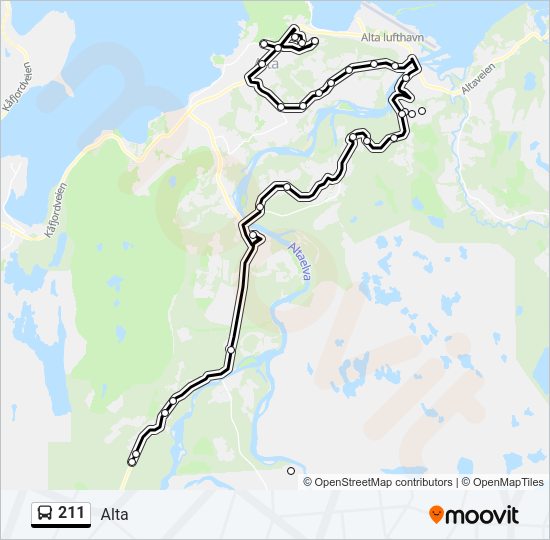 211 Bus Line Map