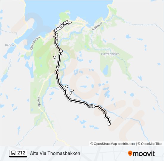 212 Bus Line Map