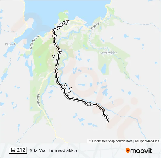 212 Bus Line Map